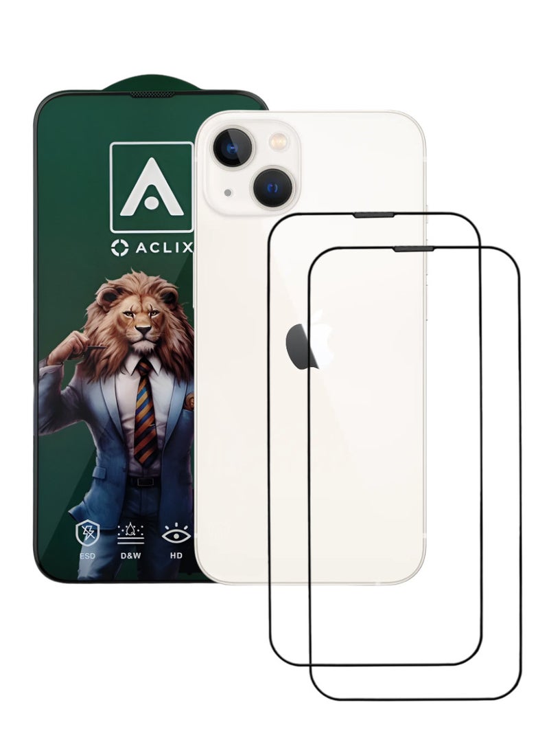 ACLIX 2 Pieces Antistatic ESD Dustproof Premium Quality High Definition Tempered Glass Screen Protector Designed For  iPhone 13 - Image 1