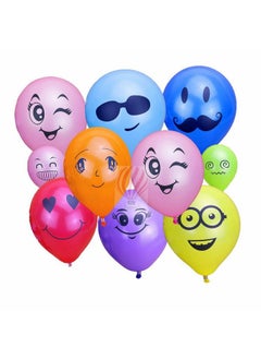 Emoji Smiley Face Expression Rubber Balloons For Kids Birthday Decorations Return Gifts(Multicolor, Pack Of 30)
