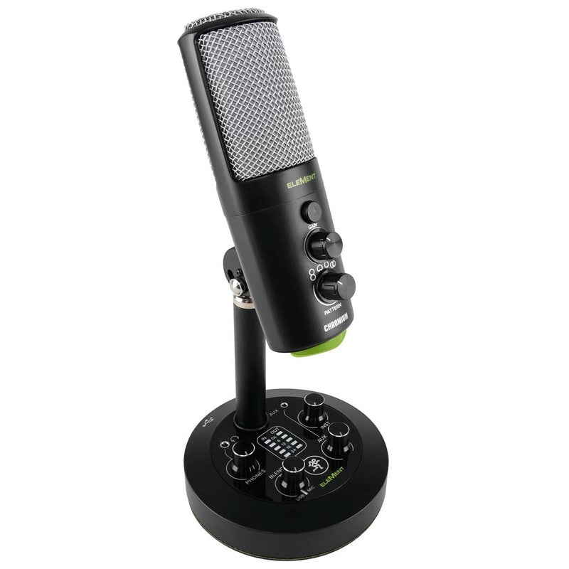 Mackie EMSeries Premium USB Condenser Microphone with Builtin 2Channel Mixer EMChromium