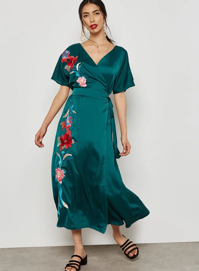 LOST INK Embroided Maxi Dress