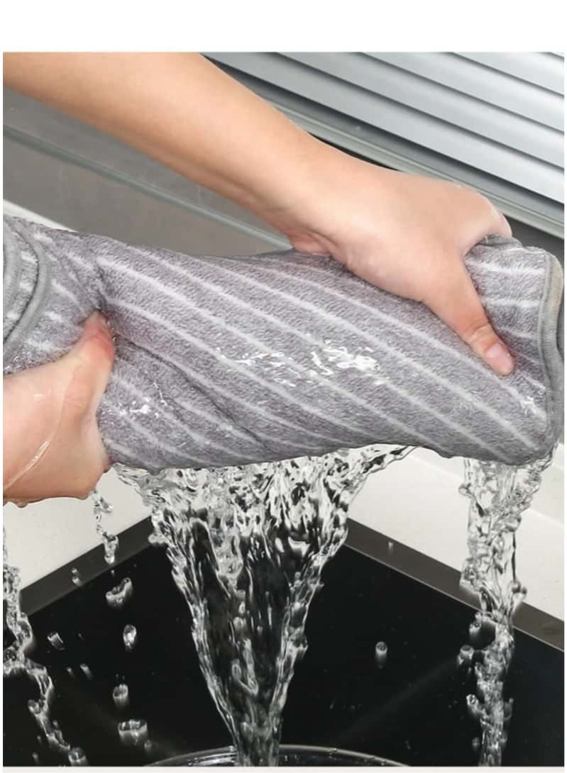 12 Pack Super Absorbent Dish Cloths – Quick Drying 12x12 Inch Kitchen Towels, Lightweight & Durable, Multi-Purpose Rags for Washing Dishes, Wiping Tables & Home Use - Image 4