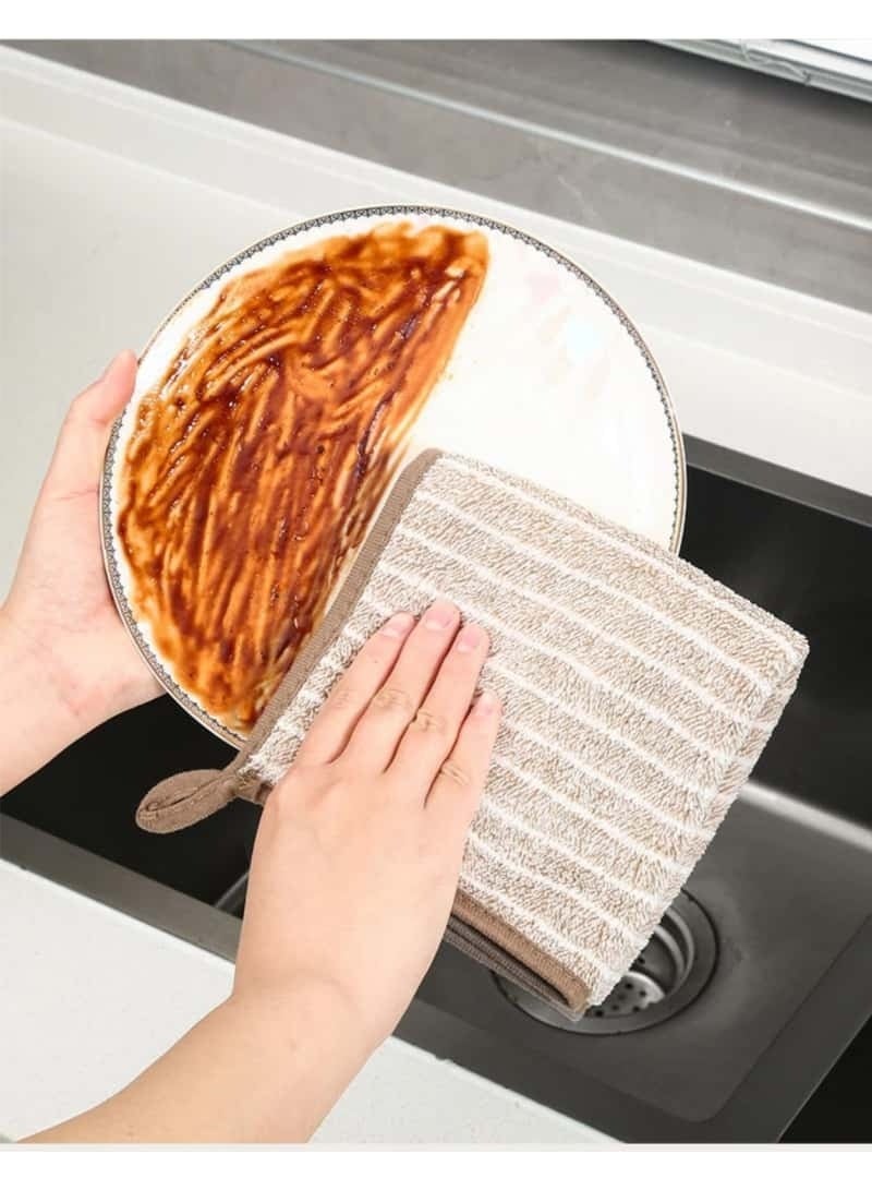 12 Pack Super Absorbent Dish Cloths – Quick Drying 12x12 Inch Kitchen Towels, Lightweight & Durable, Multi-Purpose Rags for Washing Dishes, Wiping Tables & Home Use - Image 2