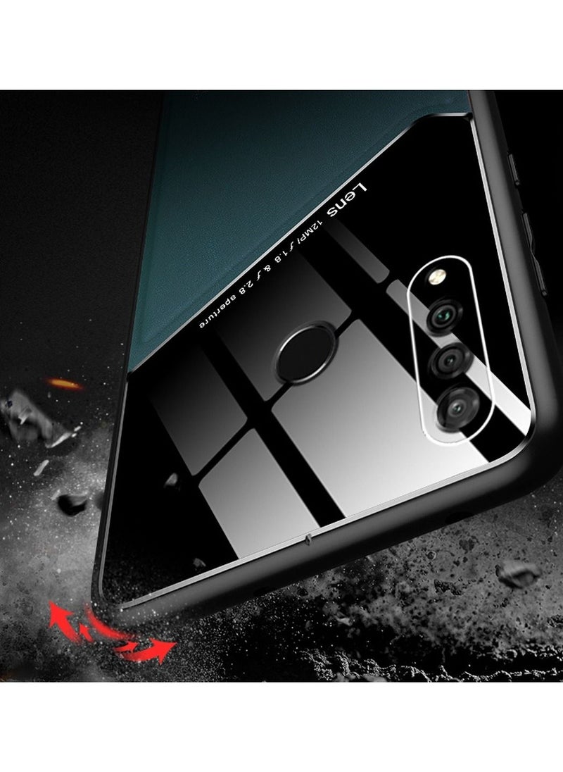 Generic - Case Leather Texture Car Magnetic Phone Cover For Huawei P30 Lite _Green - Image 1
