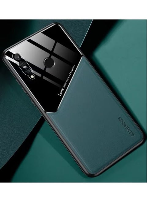 Case Leather Texture Car Magnetic Phone Cover For Huawei P30 Lite _Green