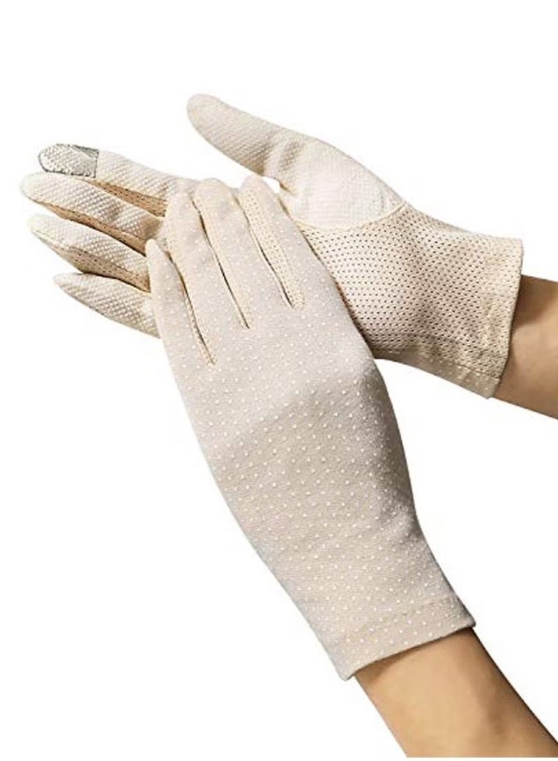 Generic Women Protective UV Protection Summer Sunblock Touchscreen Gloves for Driving Riding  - Image 1