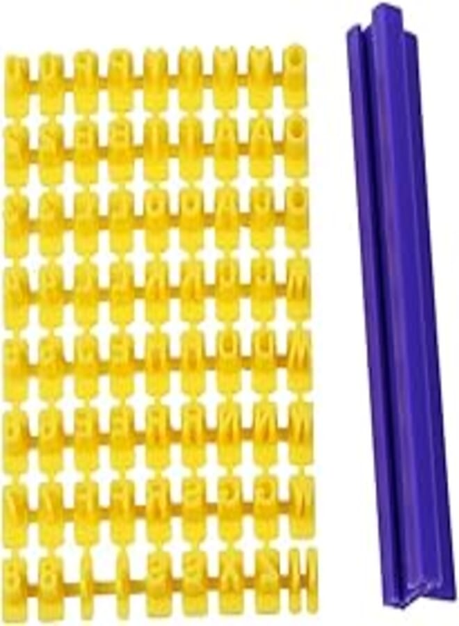 QUUPY Alphabet Cookie Stamp Set Alphabet Number Letter DIY Mold Biscuit Fondant Cookie Stamp Cake Mould Decorating Tool Set