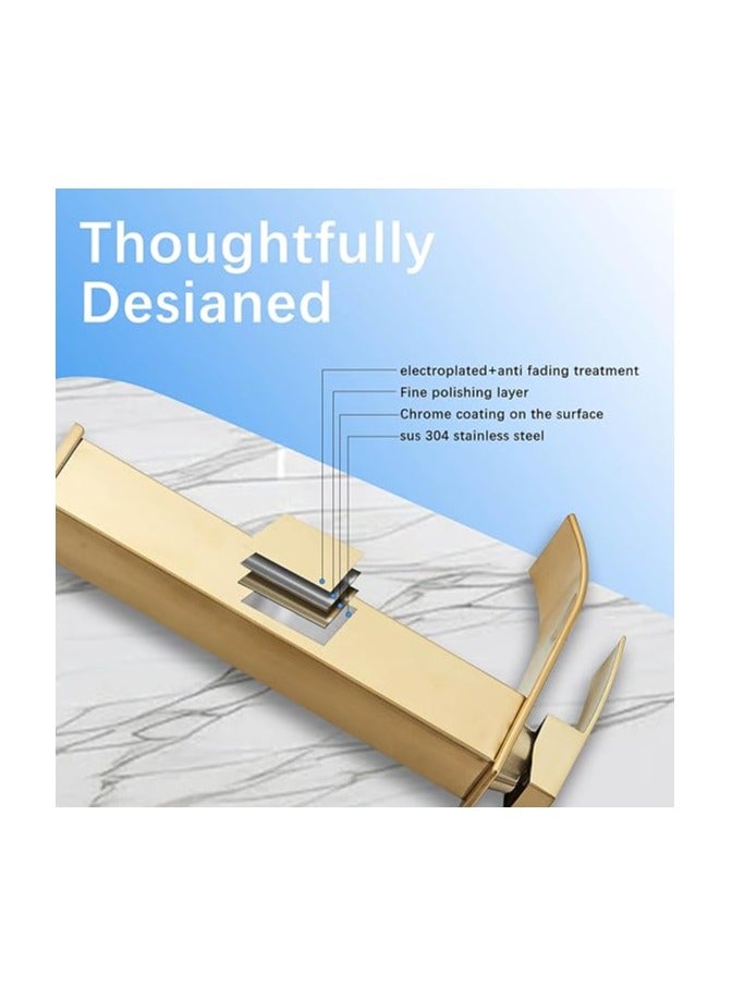 Basin Tap | High Arc | Tall Basin Mixer tap | Commercial 1-Hole | Brass Single Lever | Deck Mounted (Matt Gold) - Image 5