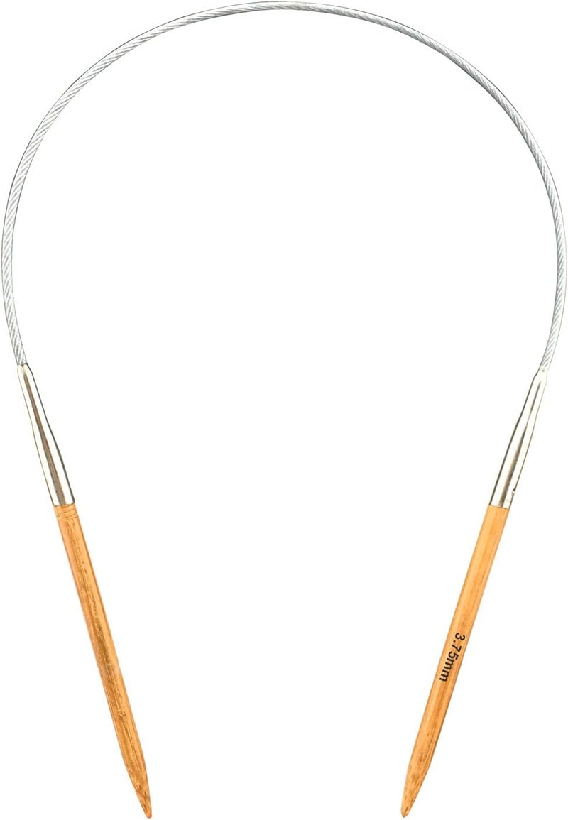 Mdoker Bamboo Circular Knitting Needle Size 5 16 Inch Circular Knitting Needles for Handmade Knitting DIY and Any Weaven Yarn Projects(US Size 5,3.75mm) - Image 1