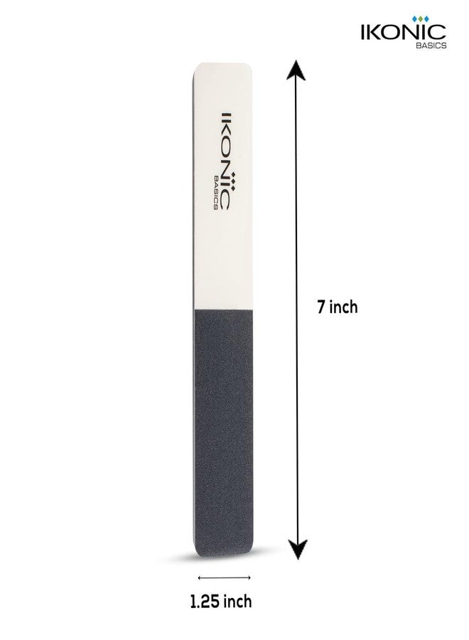 Ikonic Basics 3-Way Long Nail Buffer IKB-721K – Rectangular Design for Shaping, Smoothing & Shine | Professional Manicure Tool for Beauty Parlour, Salon, Spa & Personal Nail Care - Image 1