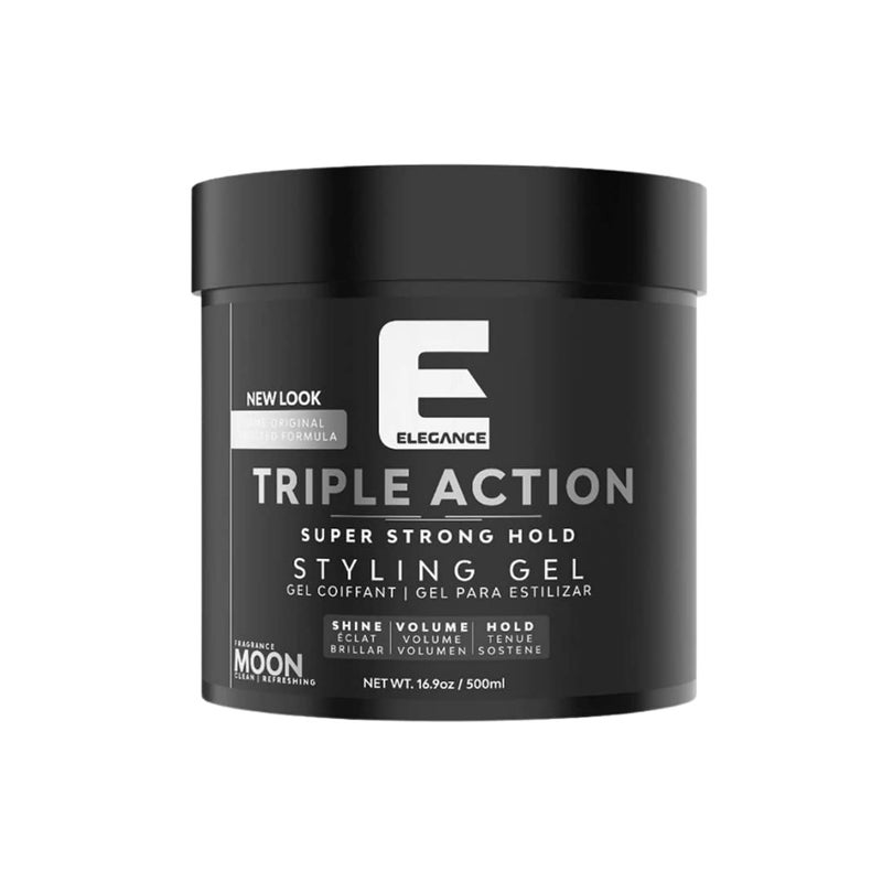 E Elegance Moon Fragrance Triple Action Hair Gel for Men And Women - Super Strong Hold, Extreme Volume, And Long Lasting Shine - Flake Free And Refreshing Fragrance - All Hair Types, 16.9 oz - Image 1