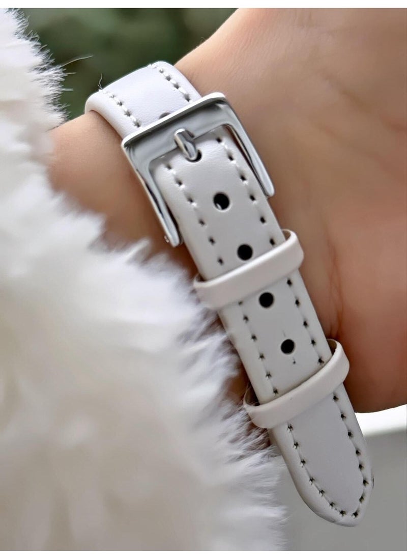 Q&Q Minimal Elegant Thin Case Numeral Women's Leather Band Wristwatch  - Image 3