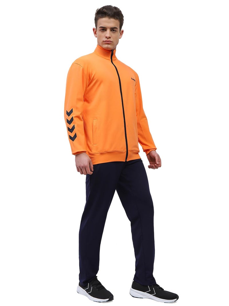 hummel Promo Men's All weather Regular Fit Track Suit with Zipper and Pockets Comfortable Breathable Stretchable Soft Fabric For Everyday Use Ideal for Gym Training or Running Loungwear - Image 3