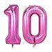 Tellpet Pink Number 10 Balloon 40 Inch - Image 3