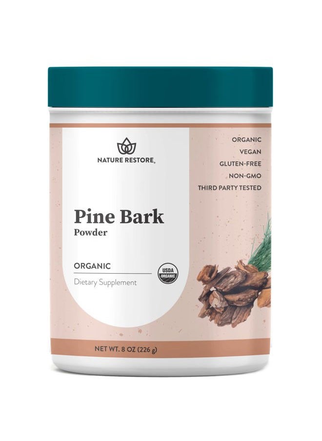 Nature Restore - USDA Certified Organic Pine Bark Extract Powder, 8 ounces/226 Grams, Standardized to 95 Percent Proanthocyanidins, Vegan, Gluten Free, Non GMO - Image 1