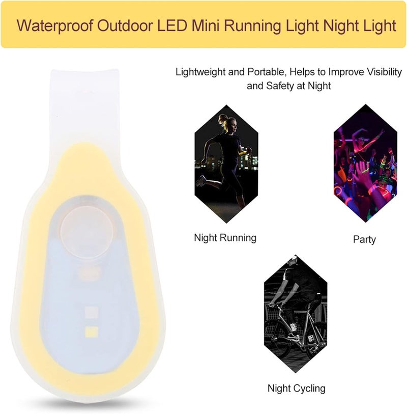 klarako Clip LED Flashlight, Magnetic LED Safe Night Light Portable Hands Silicone Clothing Clip Emergency Lamp for Outdoor Running Walking Jogging Sports (yellow) - Image 4