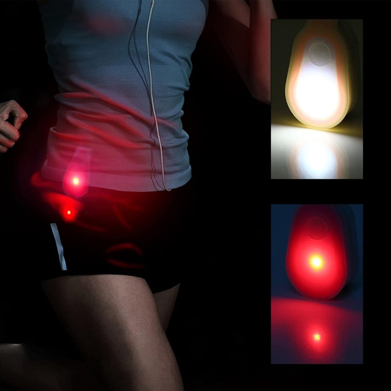 klarako Clip LED Flashlight, Magnetic LED Safe Night Light Portable Hands Silicone Clothing Clip Emergency Lamp for Outdoor Running Walking Jogging Sports (yellow) - Image 1