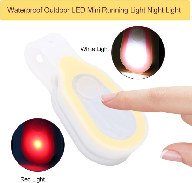 klarako Clip LED Flashlight, Magnetic LED Safe Night Light Portable Hands Silicone Clothing Clip Emergency Lamp for Outdoor Running Walking Jogging Sports (yellow) - Image 2