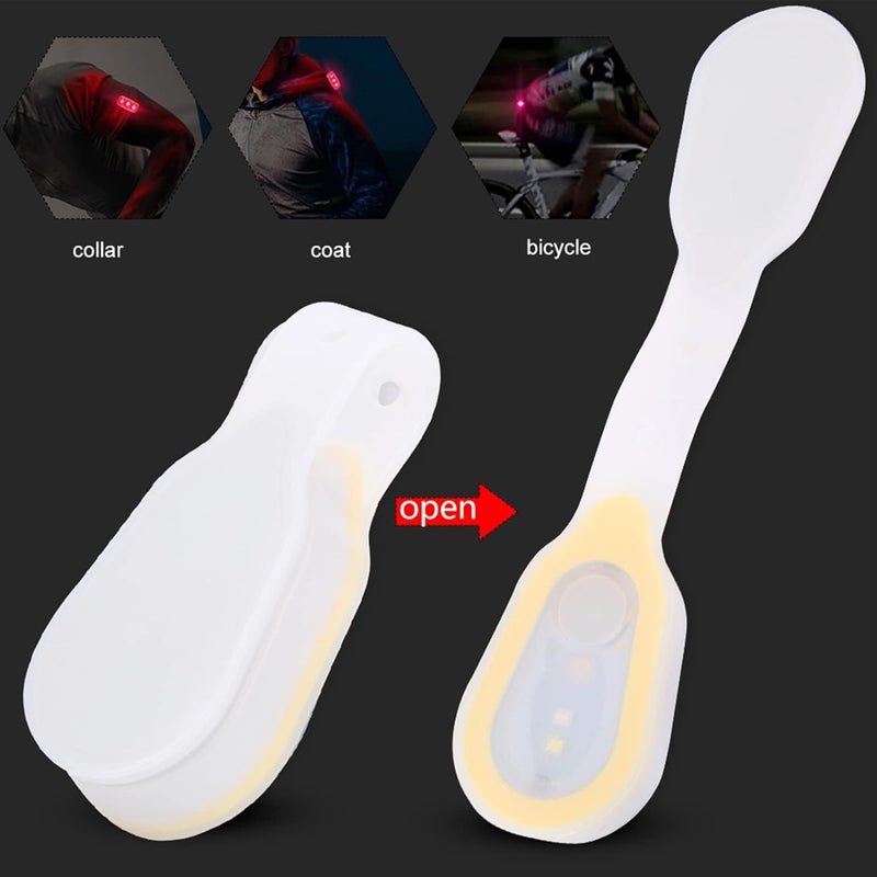 klarako Clip LED Flashlight, Magnetic LED Safe Night Light Portable Hands Silicone Clothing Clip Emergency Lamp for Outdoor Running Walking Jogging Sports (yellow) - Image 5