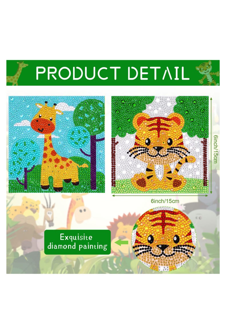 5D Diamond Painting Kit for Kids 4 Pcs DIY Craft Set for Home Decor Easy Fun Art Activity Gifting - Image 2