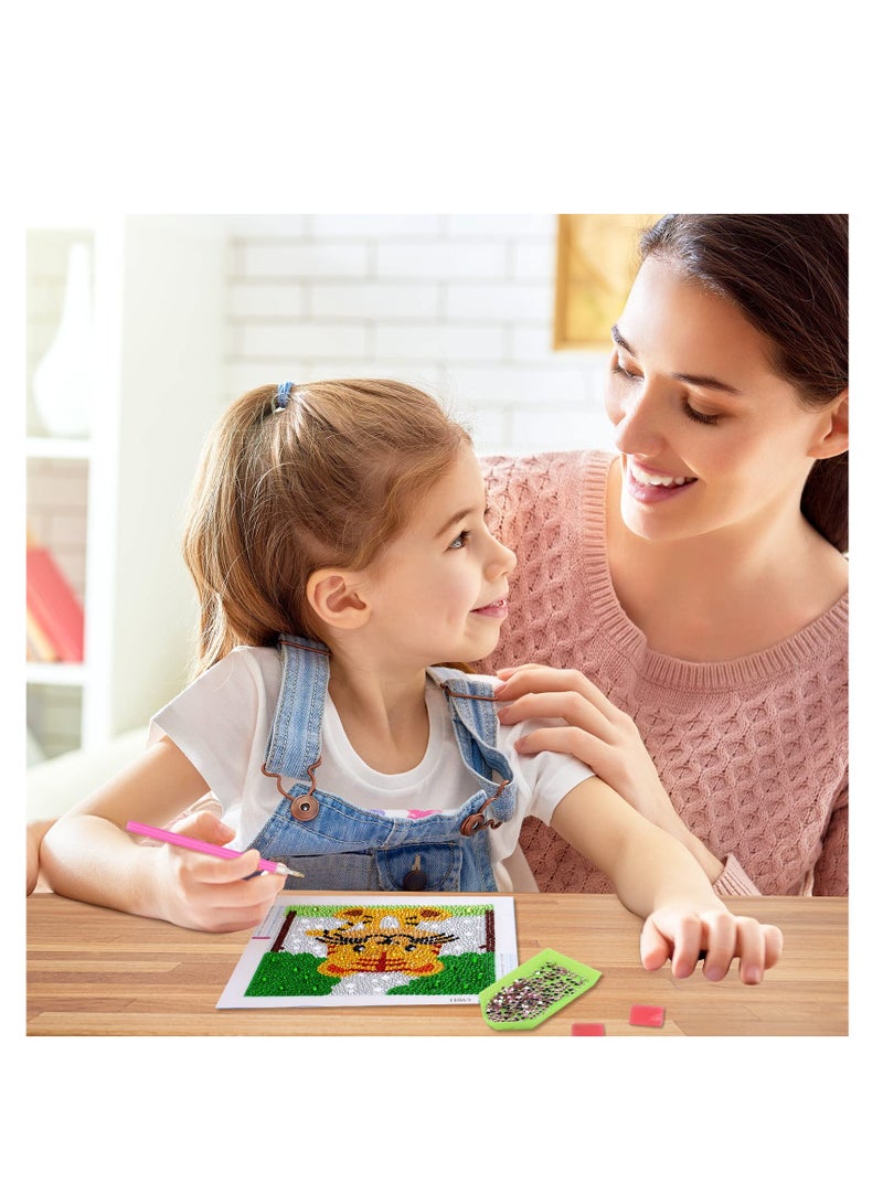 5D Diamond Painting Kit for Kids 4 Pcs DIY Craft Set for Home Decor Easy Fun Art Activity Gifting - Image 5