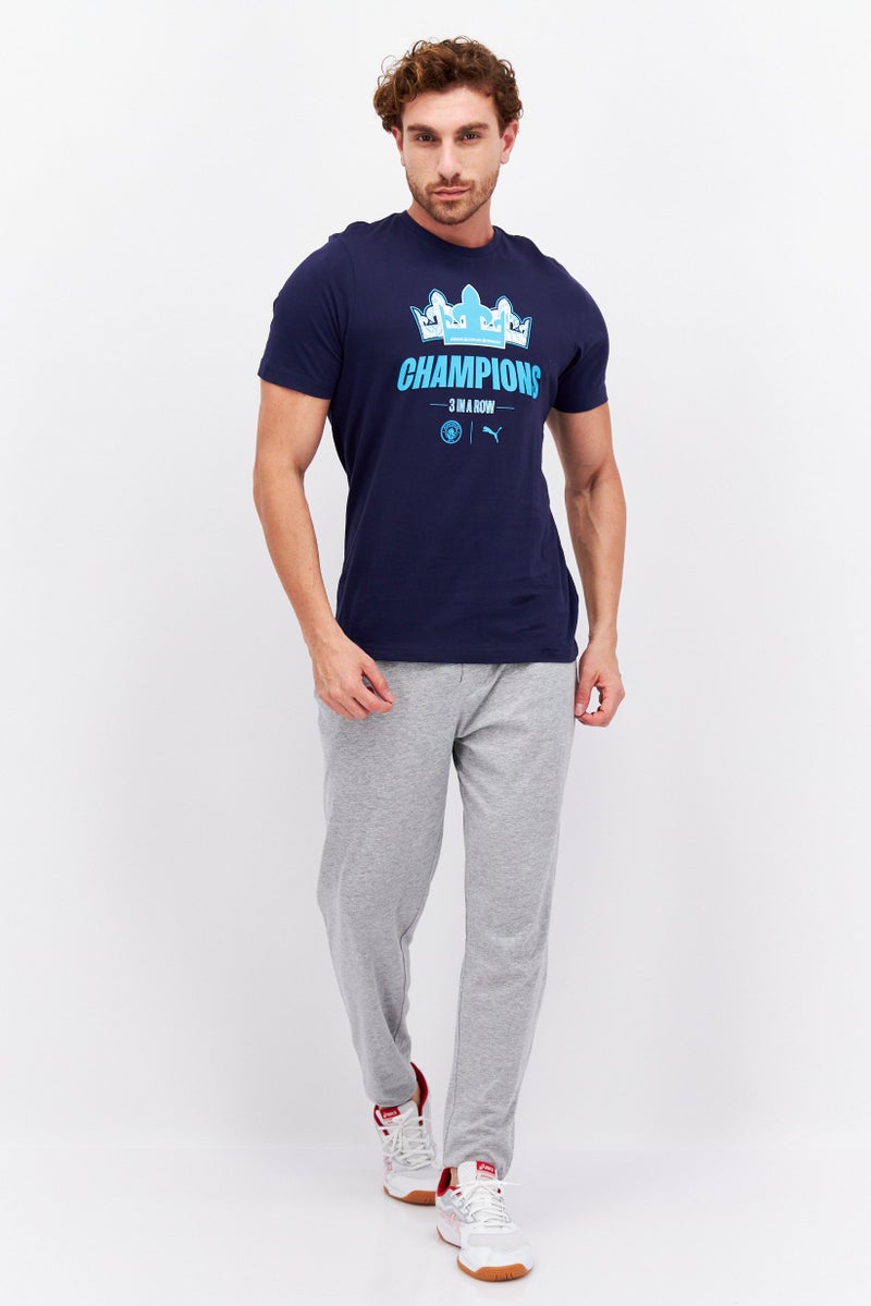 PUMA Men Sports Fit Short Sleeves Outdoor T-Shirt, Navy - Image 2