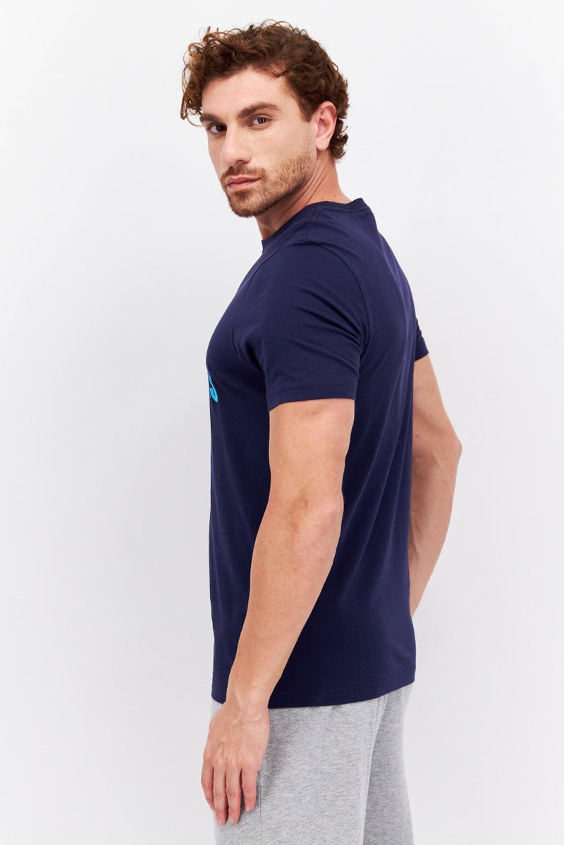 PUMA Men Sports Fit Short Sleeves Outdoor T-Shirt, Navy - Image 3