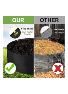 Generic 2 Pack 15 Gallon Plant Grow Bags Heavy Duty Thickened Breathable Fabric Pots Round Raised Garden Bed for Growing Herb Flower Vegetable Potato Plants 24In D × 8In H  - Image 5