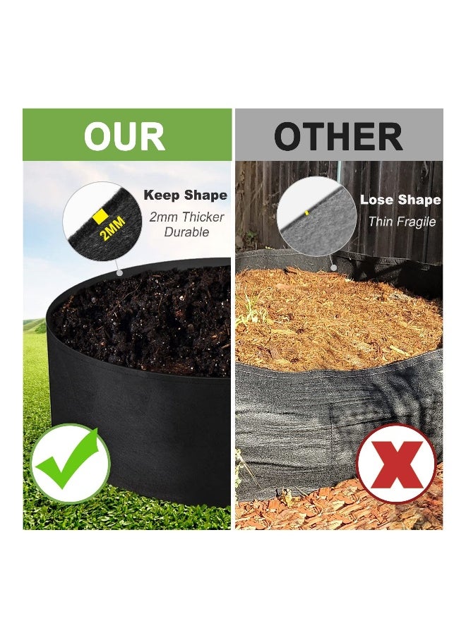 Generic 2 Pack 15 Gallon Plant Grow Bags Heavy Duty Thickened Breathable Fabric Pots Round Raised Garden Bed for Growing Herb Flower Vegetable Potato Plants 24In D × 8In H  - Image 5