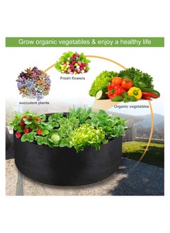 Generic 2 Pack 15 Gallon Plant Grow Bags Heavy Duty Thickened Breathable Fabric Pots Round Raised Garden Bed for Growing Herb Flower Vegetable Potato Plants 24In D × 8In H  - Image 4