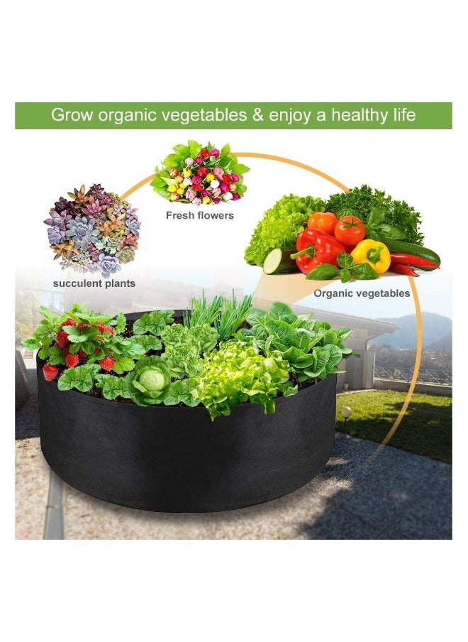 Generic 2 Pack 15 Gallon Plant Grow Bags Heavy Duty Thickened Breathable Fabric Pots Round Raised Garden Bed for Growing Herb Flower Vegetable Potato Plants 24In D × 8In H  - Image 4