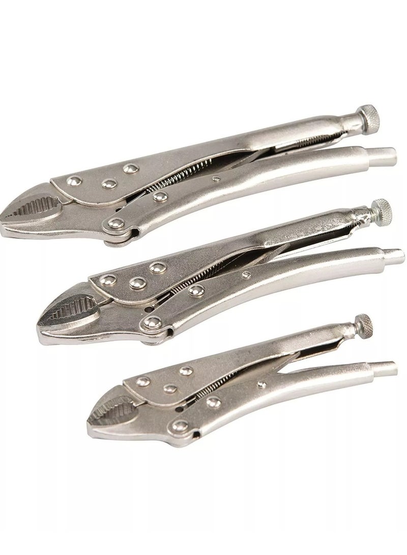 3-Piece Pliers Set - CRV Steel Welding Jaw Lock Pliers, Quick Release, Soft Grip Handles, Vice Grip Pliers for Heavy Duty Use  - Image 2