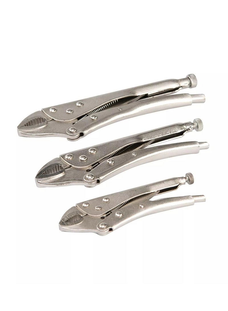3-Piece Pliers Set - CRV Steel Welding Jaw Lock Pliers, Quick Release, Soft Grip Handles, Vice Grip Pliers for Heavy Duty Use  - Image 3