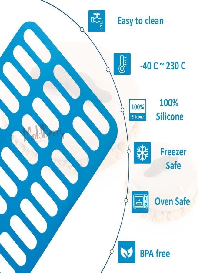 MoldBerry Silicone Chablon Oval Eclair Mold – Large Rectangle Shape Chocolate Stencil Mat for Garnishing, Dessert Decoration, Professional Baking Tray Sheet – 39.8 x 30 cm (Mlticolour) - Image 5
