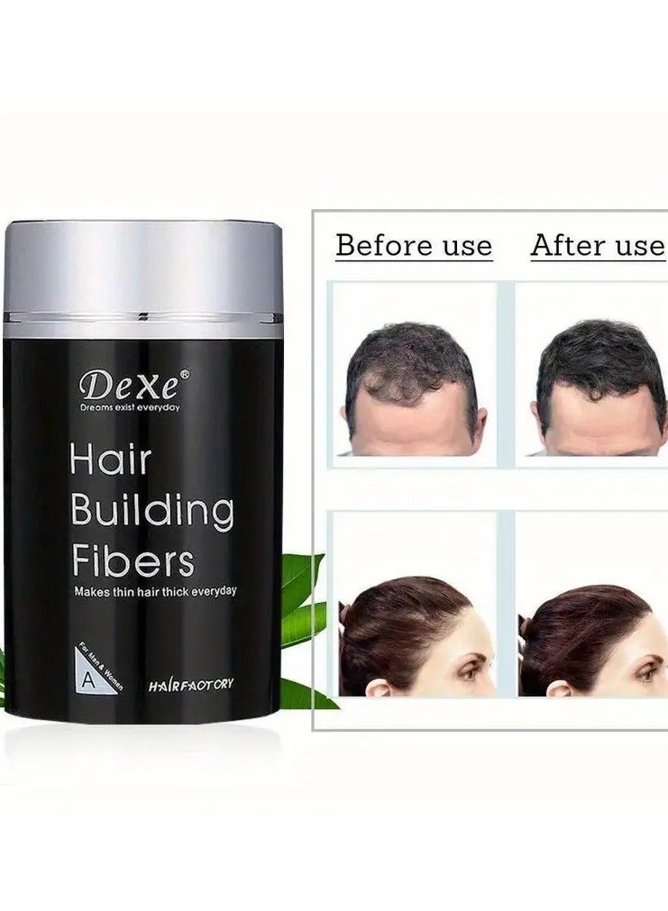 Dexe Keratin Hair Building Fibers  Thickening Powder For Women And Men  Hair Care And Wig Extension Fiber Dart brown - Image 2