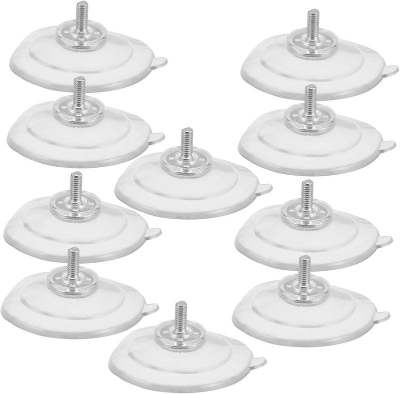Transparent Small Suction Cups 10pcs Heavy Duty Strong Hold for Glass Shelves Kitchen Home - Image 1
