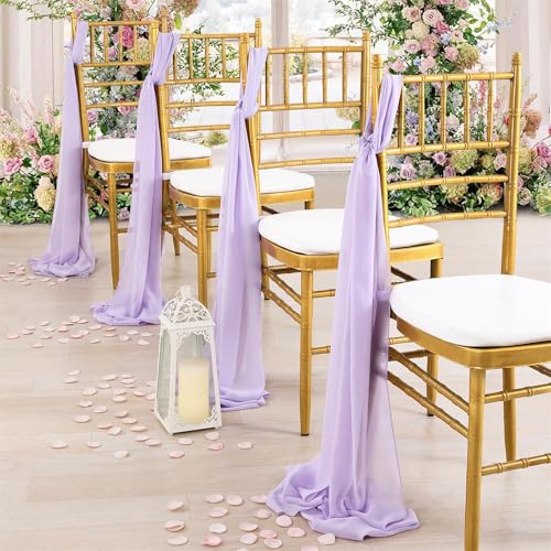 SoarDream Light Purple 27 x 120 inches Long Soft Table Runner for Wedding Chiffon Table Runners Rectange and Round Table Decorations for Birthday Parties - Image 2