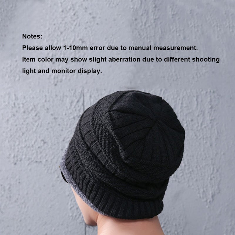 Warm Hat: Dark Red Thicker Cozy Acrylic Knit With Artificial Wool Lining - Ear Protection Cozy Scarf for Outdoor Gear Indoor Comfort Daily Wear - Image 3