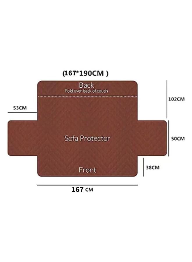 The Bros Sofa Slipcover Waterproof Couch Cover Non-Slip Sofa Cover Cushion Couch Seamless Whole Piece Fabric Furniture Protector for Pets Kids Children Dog Cat (167 * 190CM) - Image 4