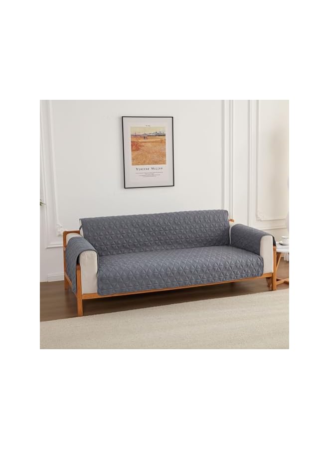 The Bros Sofa Slipcover Waterproof Couch Cover Non-Slip Sofa Cover Cushion Couch Seamless Whole Piece Fabric Furniture Protector for Pets Kids Children Dog Cat (167 * 190CM) - Image 2