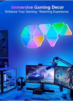 Milatech 10 PCS WIFI Bluetooth 5V USB Triangle Lamps Quantum Atmosphere LED Night Light for Game Bedroom Decoration Creative Decorat Wall Lamps Wifi APP  - Image 2