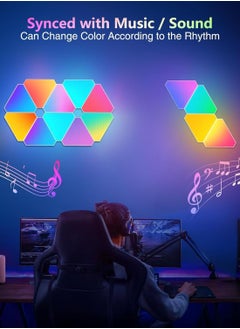 Milatech 10 PCS WIFI Bluetooth 5V USB Triangle Lamps Quantum Atmosphere LED Night Light for Game Bedroom Decoration Creative Decorat Wall Lamps Wifi APP  - Image 5