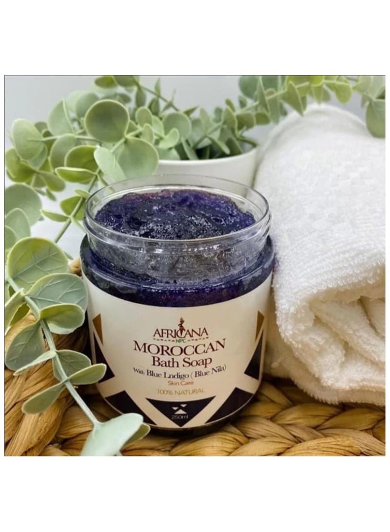 Africana NPC Africana Moroccan Bath Soap Blue Nila, 300g  - Image 4