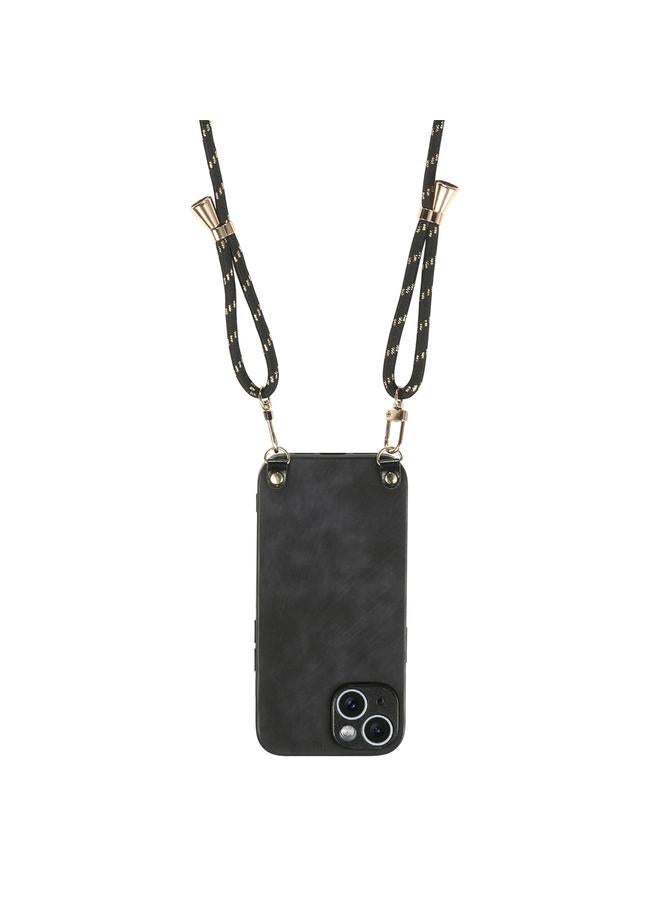 Zaboon Case For iPhone 12 Pro Vintage Leather PC Back Cover Phone Case with Crossbody Strap - Image 3