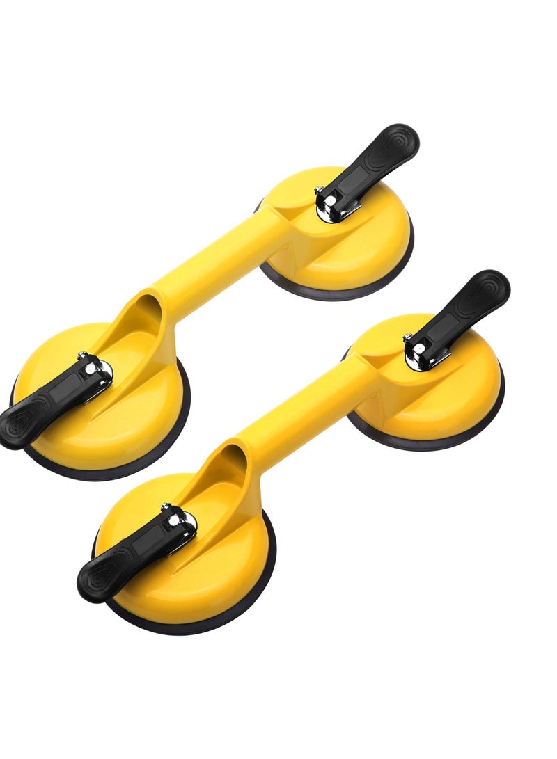 SYOSI Glass Suction Cups, 2 Pack Suction Cup Lifter Floor Gap Fixer, Heavy Duty Aluminum Vacuum Plate Handle Glass Holder Hooks, for Lift Large Glass/Floor Gap Fixer/Tile Suction Cup Lifter/Moving Glass - Image 1