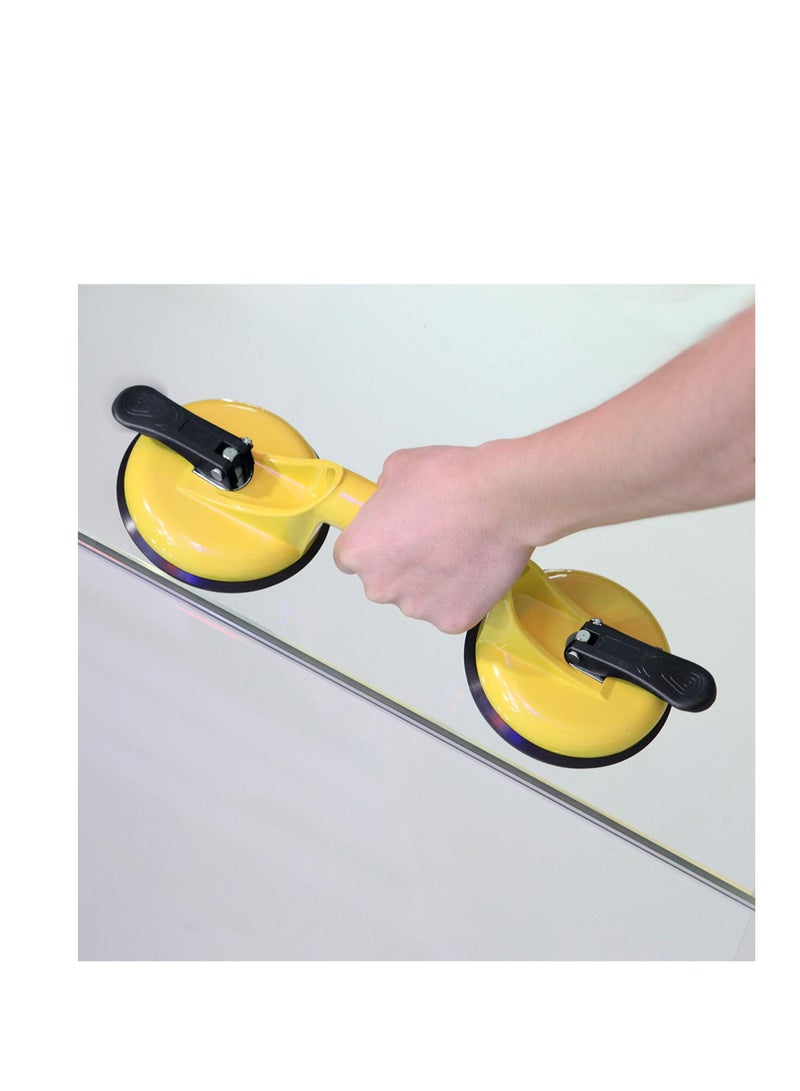 SYOSI Glass Suction Cups, 2 Pack Suction Cup Lifter Floor Gap Fixer, Heavy Duty Aluminum Vacuum Plate Handle Glass Holder Hooks, for Lift Large Glass/Floor Gap Fixer/Tile Suction Cup Lifter/Moving Glass - Image 2
