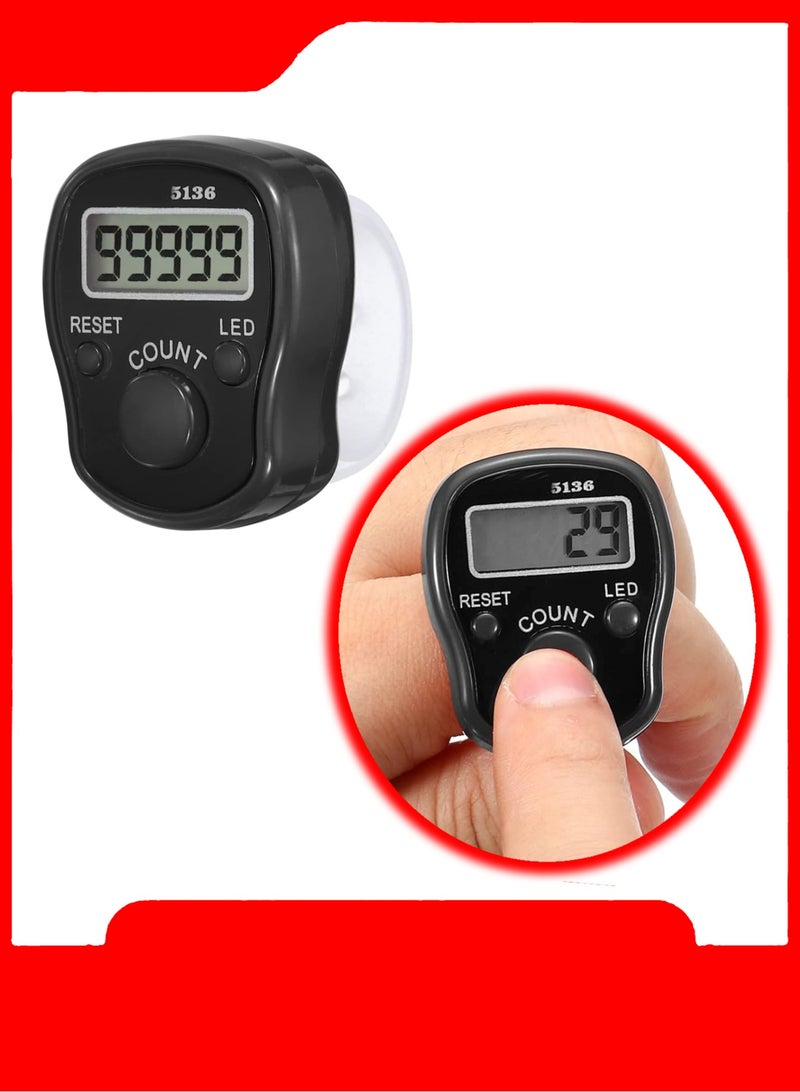 Digital electronic tasbeeh counter with LCD screen and LED light