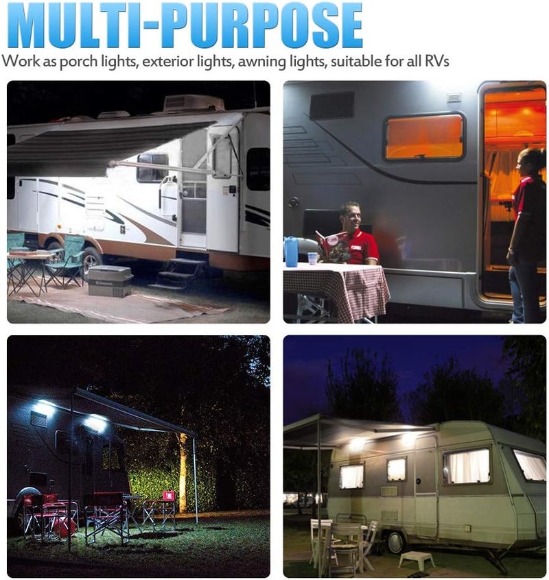 MICTUNING RV Porch Light 12V - Waterproof Exterior Utility Lighting for RVs, Trailers, Campers (2-Pack) - Image 4