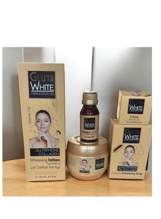 Gluta White Beauty & Whitening 5pcs Set Lotion Cream Soap Oil BSC