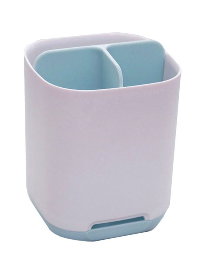 NIBEMINENT Creative Couple Bathroom Toothbrush Washing And Gargling Box White/Sky Blue 7x9x12cm