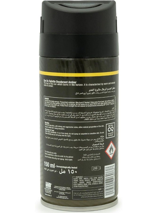 Malizia Uomo Deodorant Amber 150ml - Image 2